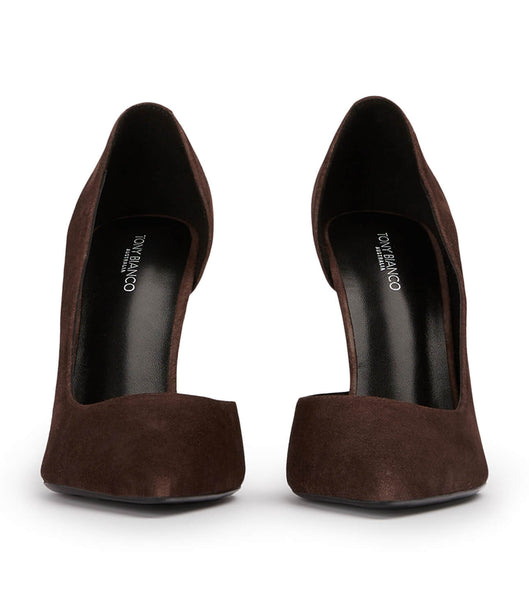 Tony Bianco Alyx Espresso Mocka 10.5cm Court Skor Choklad | SECVG68088