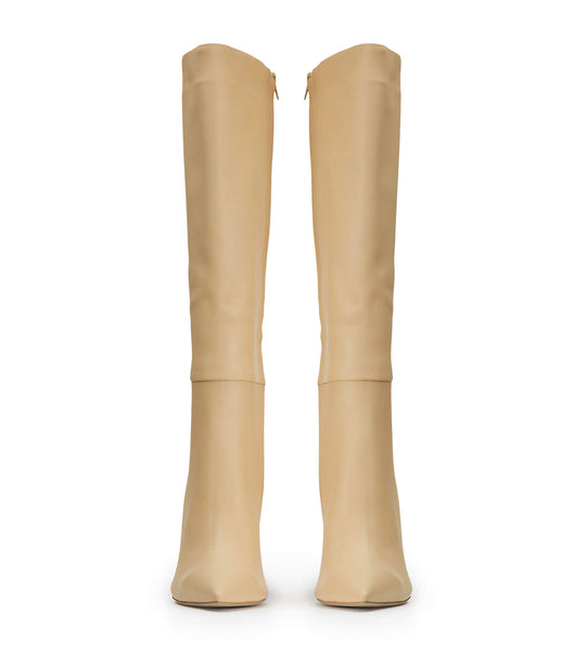 Tony Bianco Apollo Butter Nappa 10.5cm Mid Calf Boots Beige | XSEGW13358