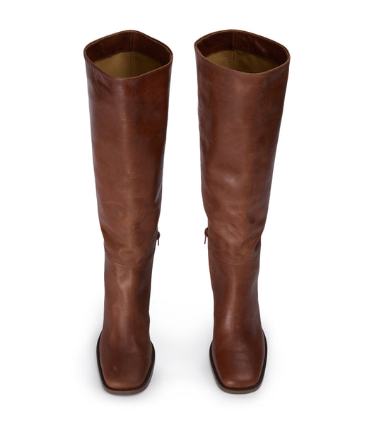 Tony Bianco Asher Cognac 8.5cm Mid Calf Boots Bruna | SEJKU80164