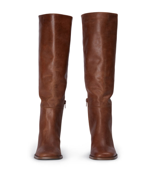 Tony Bianco Asher Cognac 8.5cm Mid Calf Boots Bruna | SEJKU80164