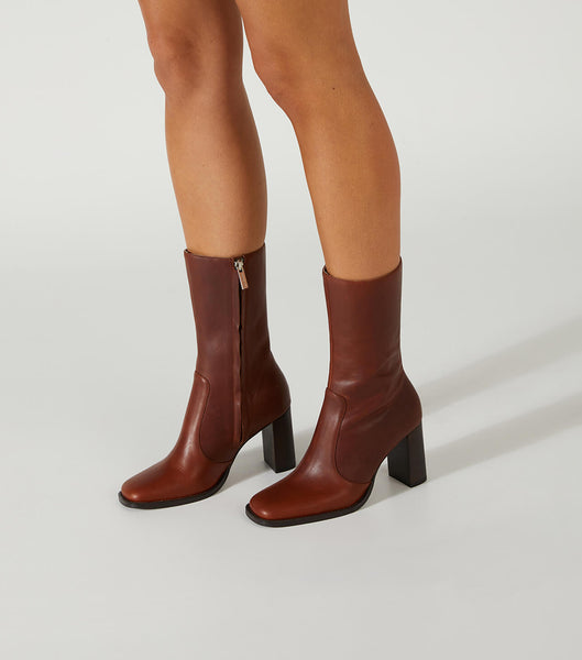 Tony Bianco Atlanta Cognac 8.5cm Ankelboots Bruna | SEJKU59306