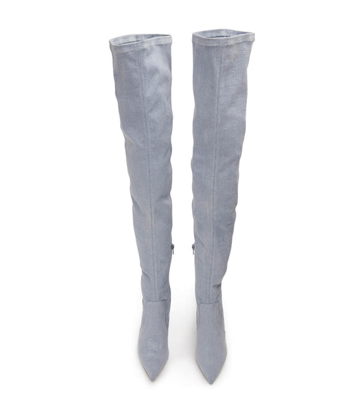 Tony Bianco Avah Denim Stretch 10.5cm Stilettstövlar Blå | SEDYB95217