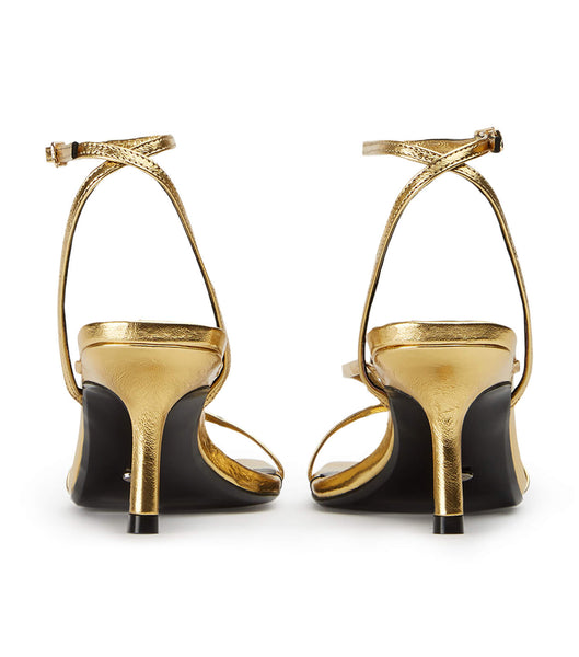 Tony Bianco Avi Gold Foil 6.5cm Strappy Heels Guld | SEZPD48834