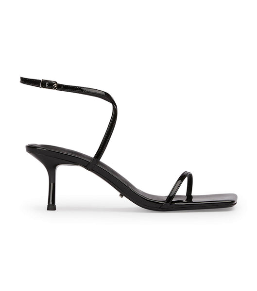 Tony Bianco Axent Black Lack 6.5cm Strappy Heels Svarta | YSEGT25487