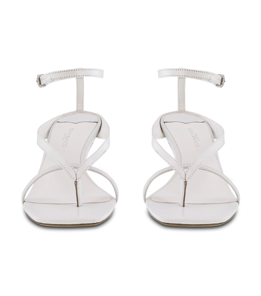 Tony Bianco Becca White Sheep Nappa 7.5cm Låga klackar Vita | QSEUV35915