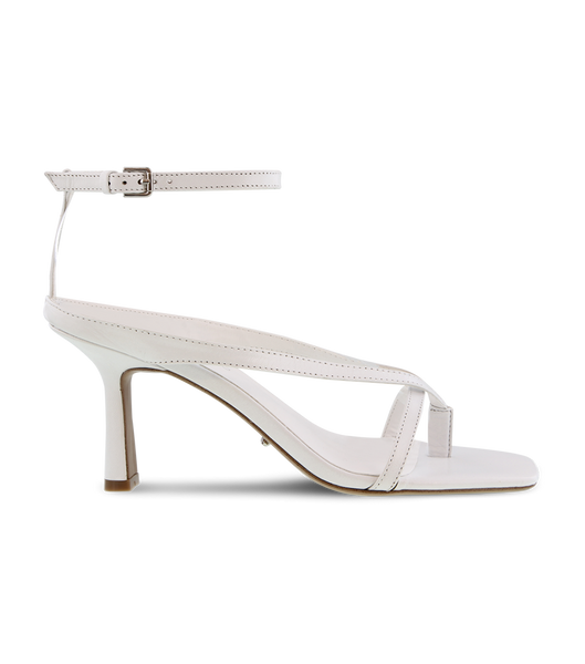 Tony Bianco Becca White Sheep Nappa 7.5cm Strappy Heels Vita | SEDFL97406