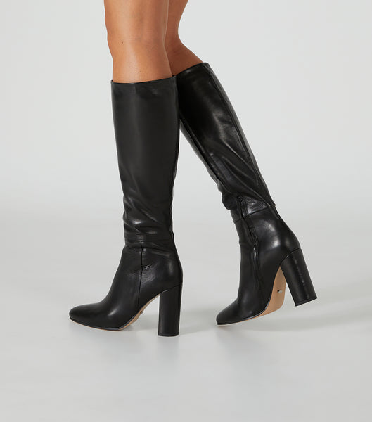 Tony Bianco Bellez Black Venice 9.5cm Mid Calf Boots Svarta | SEXMI97543