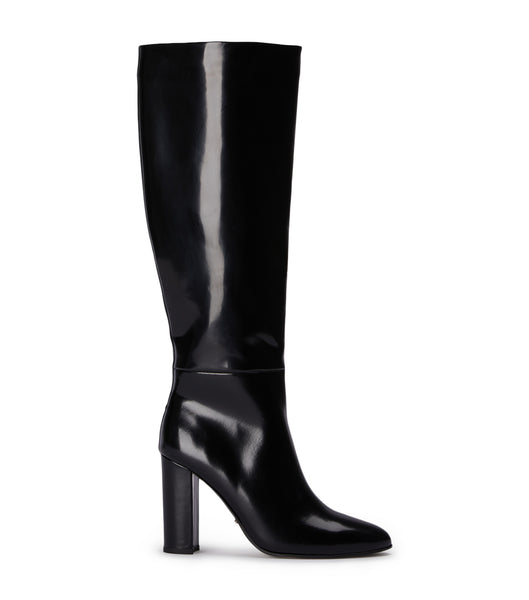 Tony Bianco Boss Black Hi Shine 9.5cm Mid Calf Boots Svarta | SEZDE68211