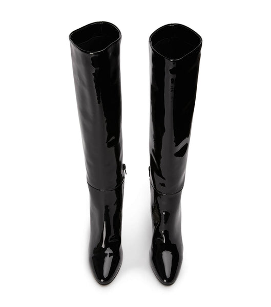 Tony Bianco Boss Black Lack 9.5cm Mid Calf Boots Svarta | PSEQX41114