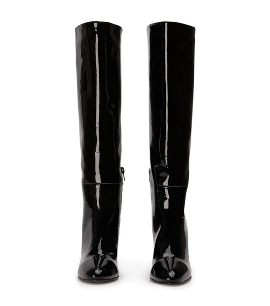 Tony Bianco Boss Black Lack 9.5cm Mid Calf Boots Svarta | PSEQX41114