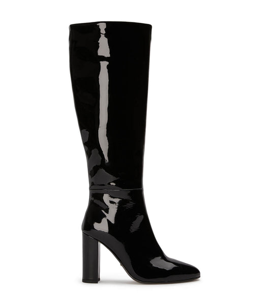 Tony Bianco Boss Black Lack 9.5cm Mid Calf Boots Svarta | PSEQX41114