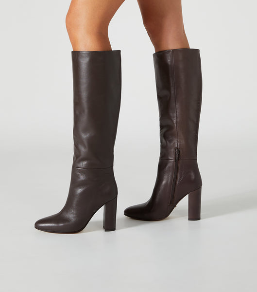 Tony Bianco Boss Choc Como 9.5cm Mid Calf Boots Choklad | SSEVO21354