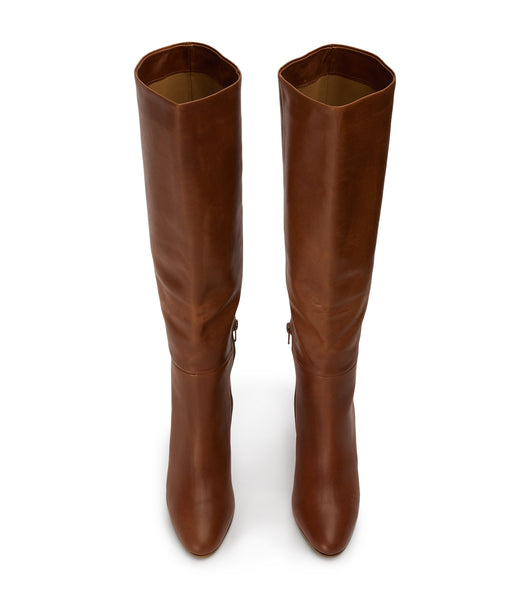 Tony Bianco Boss Cognac 9.5cm Mid Calf Boots Bruna | SEJZR48081