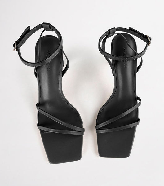 Tony Bianco Corso Black Nappa 8.5cm Strappy Heels Svarta | SEQAV78112