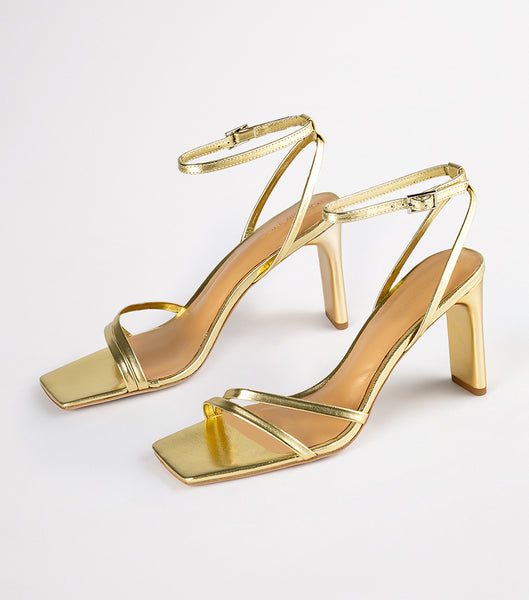 Tony Bianco Corso Gold Nappa Metallic 8.5cm Låga klackar Guld Metal | SEZDE53326