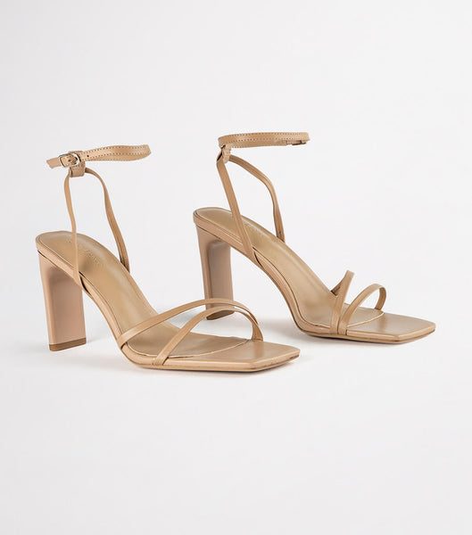 Tony Bianco Corso Skin Nappa 8.5cm Strappy Heels Hudfärg | QSEUV24074