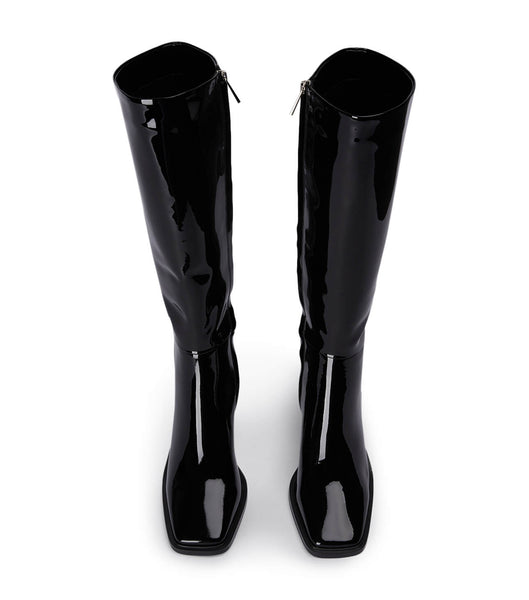 Tony Bianco Darby Black Lack 7.5cm Mid Calf Boots Svarta | ESEVG19331