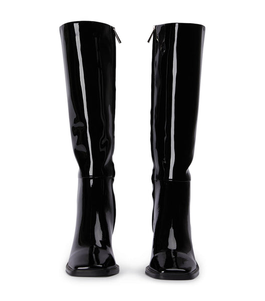 Tony Bianco Darby Black Lack 7.5cm Mid Calf Boots Svarta | ESEVG19331