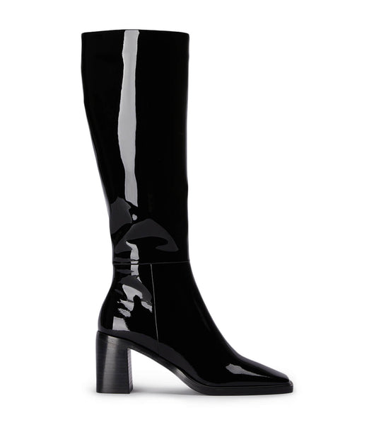 Tony Bianco Darby Black Lack 7.5cm Mid Calf Boots Svarta | ESEVG19331