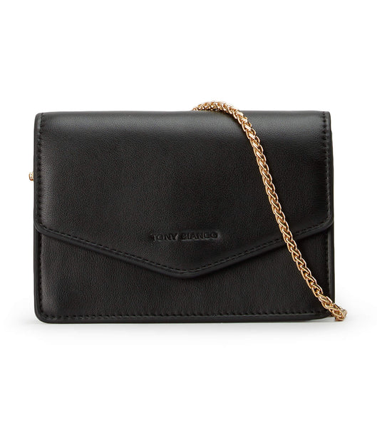 Tony Bianco Dayna Black Läder Cross Body Bag Tillbehör Svarta | QSEWA99101