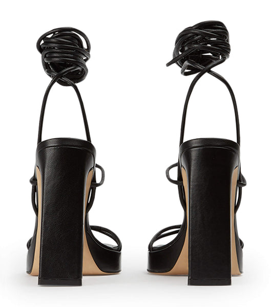 Tony Bianco Deon Black Nappa 11.5cm Strappy Heels Svarta | MSEHR47012