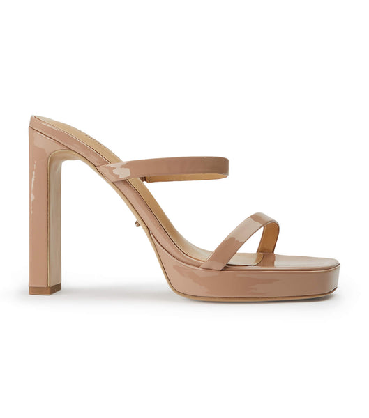 Tony Bianco Diane Coco Lack 11.5cm Blockklackar Beige | SSENY23441