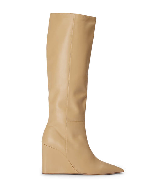 Tony Bianco Drake Butter Nappa 9.5cm Mid Calf Boots Beige | XSEGW11902