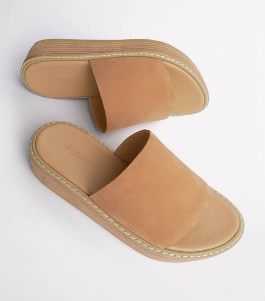 Tony Bianco Elke Caramel 4.5cm Platta Sandaler Beige | FSEUI76095