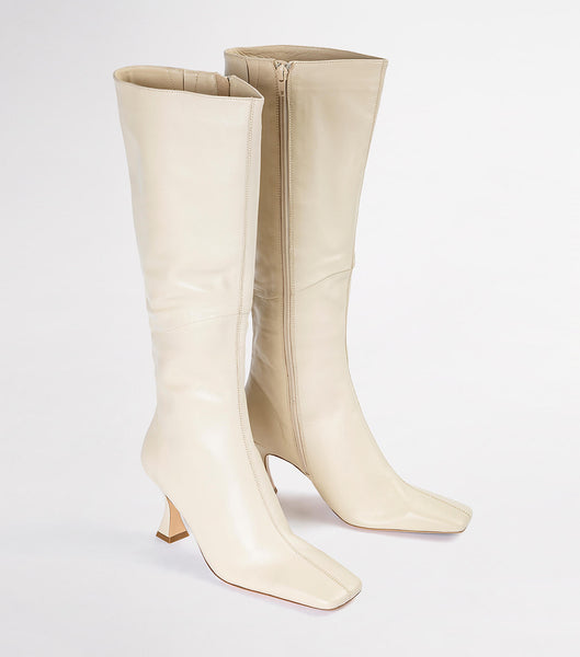 Tony Bianco Fantasy Vanilla Nappa 8cm Mid Calf Boots Ljusgula | DSEKV15149