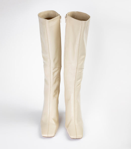 Tony Bianco Fantasy Vanilla Nappa 8cm Mid Calf Boots Ljusgula | DSEKV15149