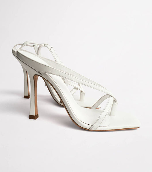 Tony Bianco Faythe White Kid 10.5cm Strappy Heels Vita | PSEER74948