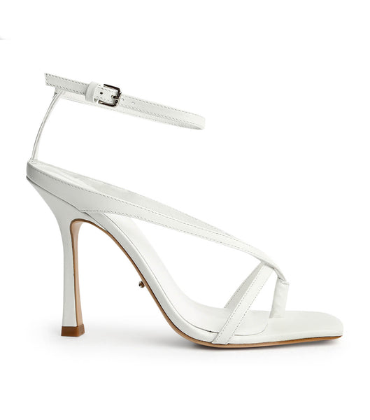 Tony Bianco Faythe White Kid 10.5cm Strappy Heels Vita | PSEER74948