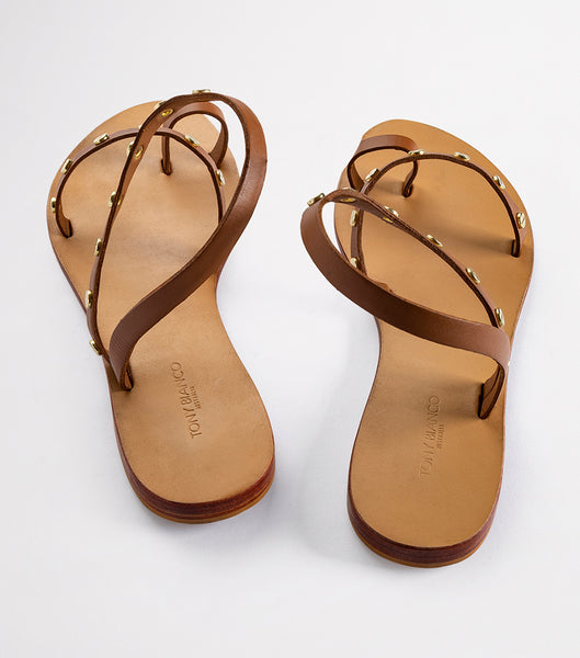 Tony Bianco Finola Tan 1cm Platta Sandaler Bruna | BSESO28957