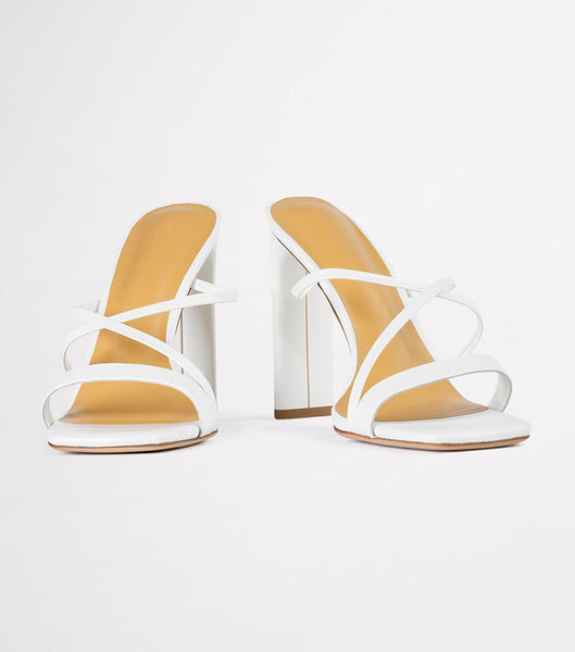 Tony Bianco Fior White Kid 11cm Strappy Heels Vita | ESEHC70830