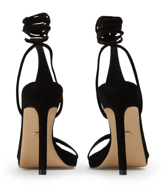 Tony Bianco Fleur Black Mocka 11cm Strappy Heels Svarta | ESEVG69007