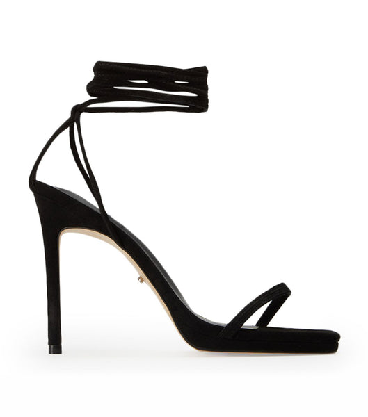 Tony Bianco Fleur Black Mocka 11cm Strappy Heels Svarta | ESEVG69007