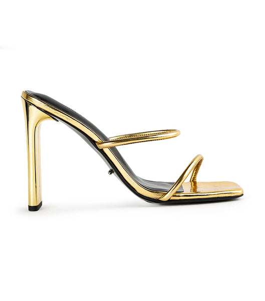 Tony Bianco Florence Gold Foil 11cm Blockklackar Guld | SEJVR87505