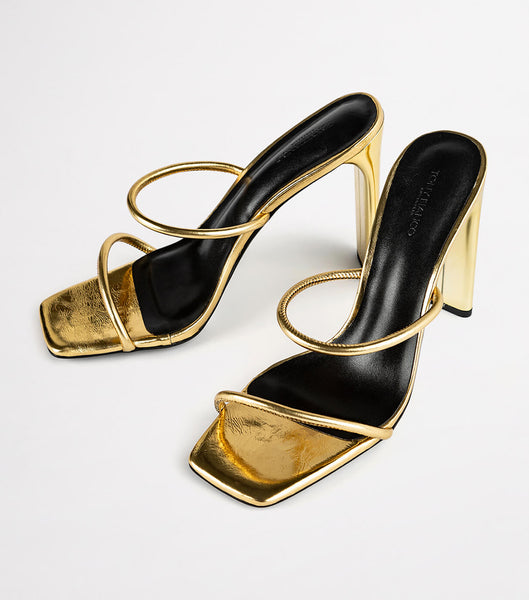 Tony Bianco Florence Gold Foil 11cm Brudklackar Guld | SEIIZ97046