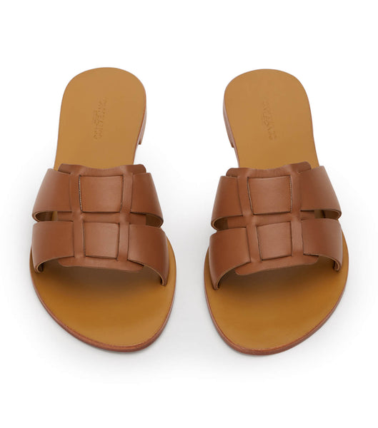 Tony Bianco Force Tan 1cm Platta Sandaler Bruna | QSEUV86659