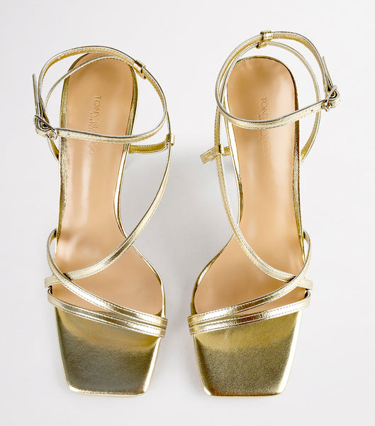 Tony Bianco Franci Gold Nappa Metallic 10.5cm Brudklackar Guld Metal | SECIF30798