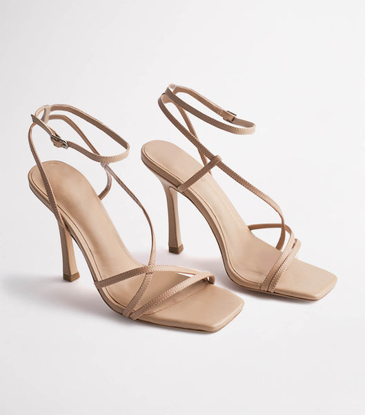 Tony Bianco Franci Skin Sheep Nappa 10.5cm Strappy Heels Hudfärg | GSEEC13479