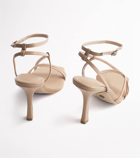 Tony Bianco Franci Skin Sheep Nappa 10.5cm Strappy Heels Hudfärg | GSEEC13479