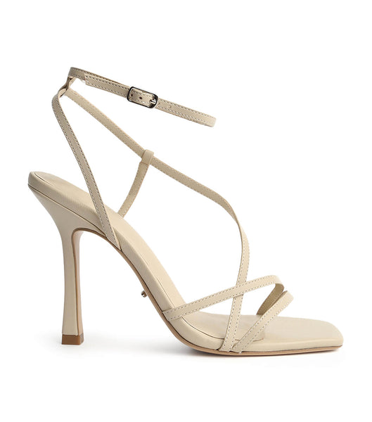 Tony Bianco Franci Vanilla Sheep Nappa 10.5cm Strappy Heels Ljusgula | SEXMI53608