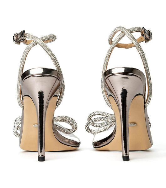 Tony Bianco Franz Gunmetal Shine 10.5cm Strappy Heels Grå | SEICD88079