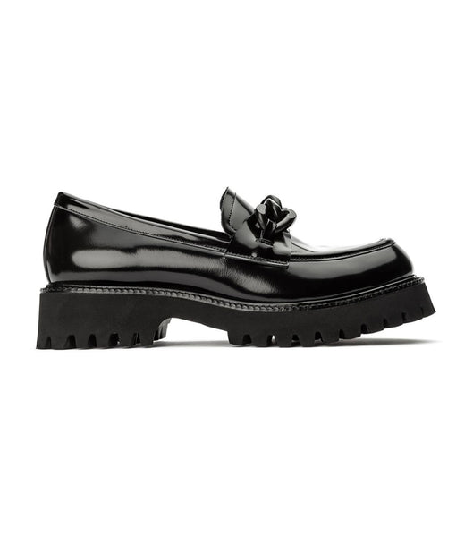 Tony Bianco Georgi Black Hi Shine 4cm Loafers Svarta | ASEWC86102