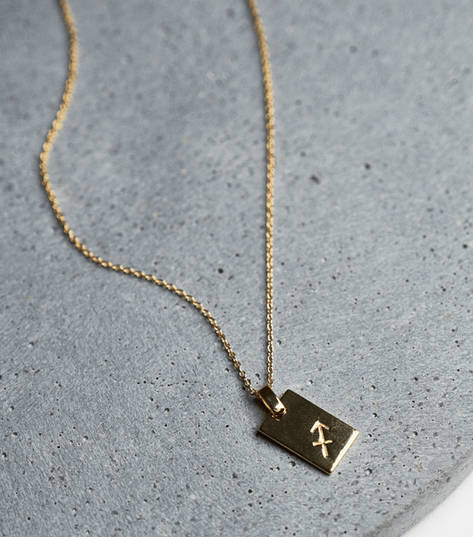 Tony Bianco Gold Sagittarius Zodiac Necklace Tillbehör Guld | FSEUI11200