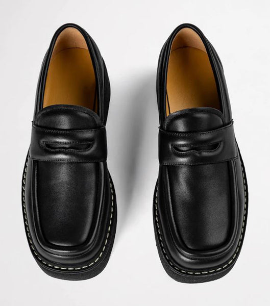 Tony Bianco Granite Black Nappa 5cm Loafers Grå Svarta | XSEBH82294