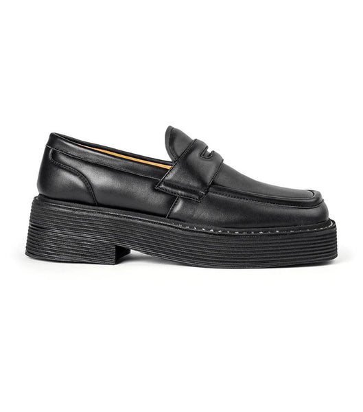 Tony Bianco Granite Black Nappa 5cm Loafers Grå Svarta | XSEBH82294