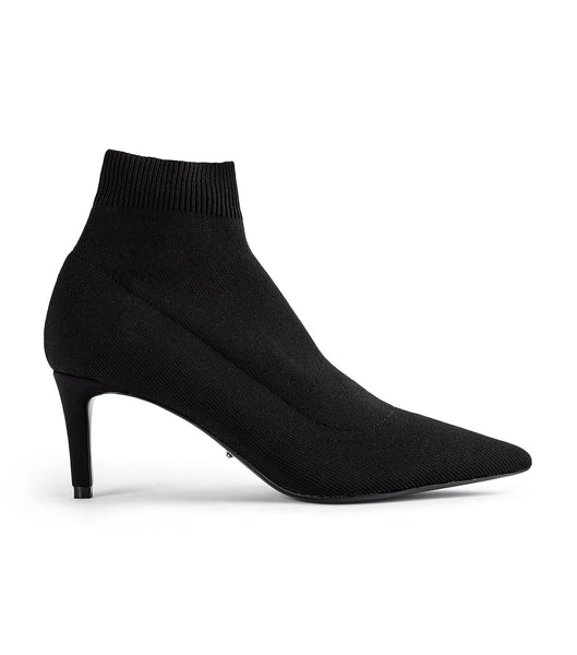 Tony Bianco Gwen Black Sock Knit 6.5cm Lackstövlar Svarta | SEXBR89891