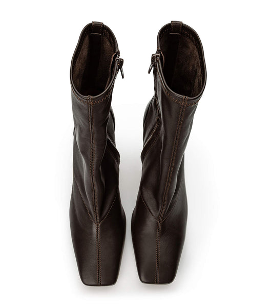 Tony Bianco Halsey Chocolate Nappa 10.5cm Ankelboots Choklad | SEQCS18987